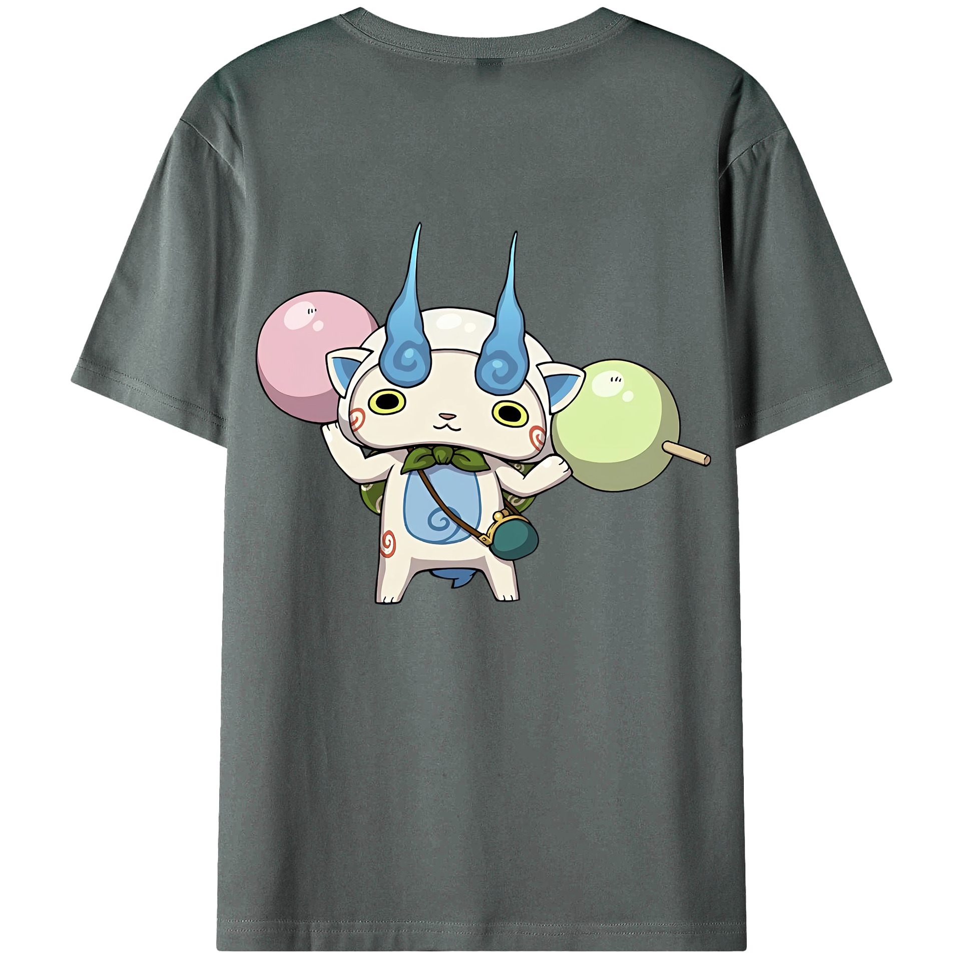（画像用） 妖怪ウォッチ Yo-kai Watch 綿100％ メンズ半袖Tシャツ（バックプリント） 通気性